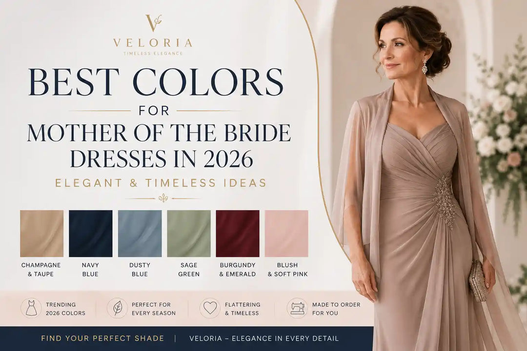 Best Colors for Mother of the Bride Dresses in 2026 | Elegant & Timeless Ideas | Veloria